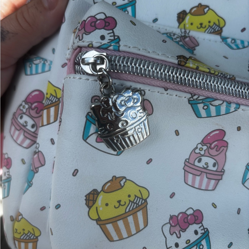 Loungefly Kids Sanrio White Cupcake Print Mini Backpack with Pink Patch - Picture 4 of 6